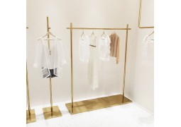 Стійка для торгівлі одгом та сукнями з золотою полицею